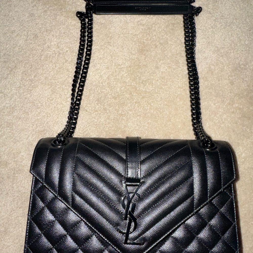 Saint Laurent Black Quilted Shoulder Bag